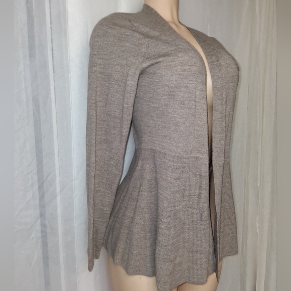 New Nanette Lepore Taupe Open Front Cardigan Women Size M - Picture 14 of 16
